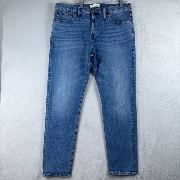 Madewell Relaxed Taper Jeans Medium Wash Mid Rise Men's Blue Size W35XL32 - Picture 1 of 12